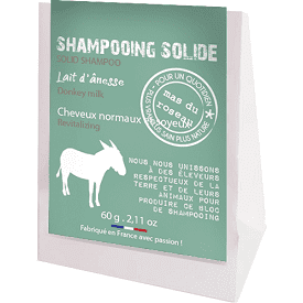 SHAMPOING SOLIDE 60 GR AU LAIT D'ÂNESSE - CHEVEUX NORMAUX