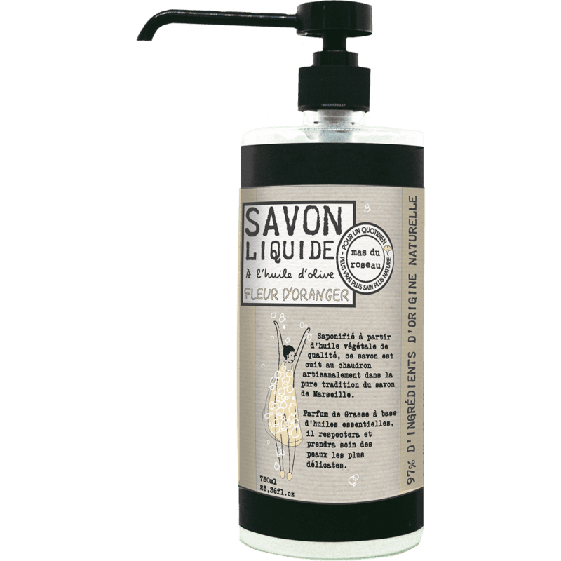 SAVON LIQUIDE A LA FLEUR D'ORANGER - 750 ML