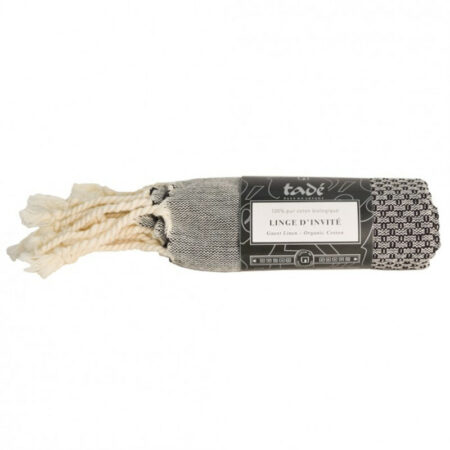 LINGE D'INVITÉ NOIR - ORGANIC CERTIFIED