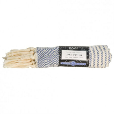 LINGE D'INVITÉ BLEU - ORGANIC CERTIFIED