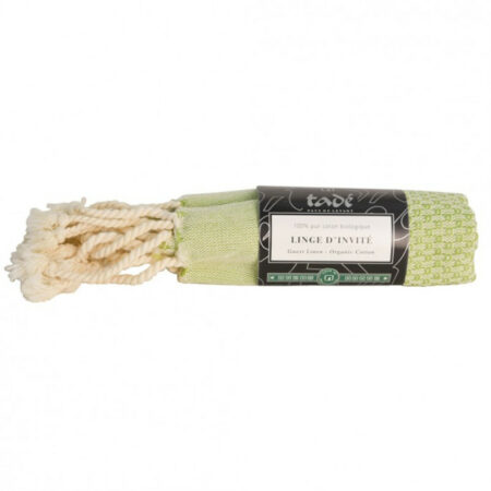 LINGE D'INVITÉ VERT JASMIN - ORGANIC CERTIFIED