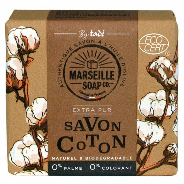 SAVON DE MARSEILLE COTON CERTIFIÉ COSMOS NAT - 100 GR