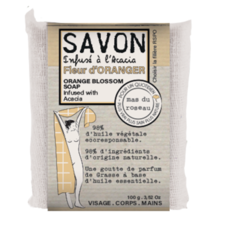 SAVONNETTE PARFUMEE COLOREE 100 GR - FLEUR D'ORANGER