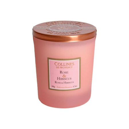 BOUGIE PARFUMÉE ROSE ET HIBISCUS - 180 GR