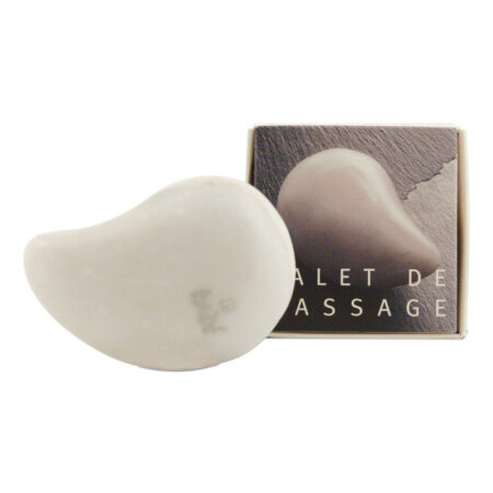 GALET DE MASSAGE MARBRE BLANC PERLE