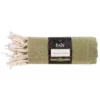 LINGE DE HAMMAM 180x100 EN COTON BIO - VERT LAURIER