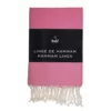 LINGE DE HAMMAM 180X100 EN COTON BIO - ROSE