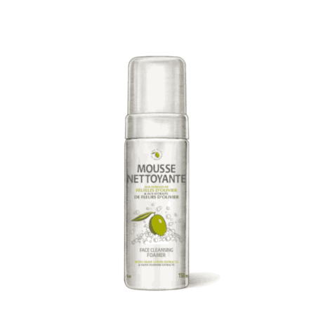 MOUSSE NETTOYANTE AUX EXTRAITS DE FEUILLES D'OLIVIER - 150 ML