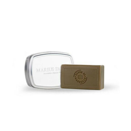 SAVON DE MARSEILLE 100 GR A L'HUILE D'OLIVE ET SA BOÎTE EN ALUMINIUM