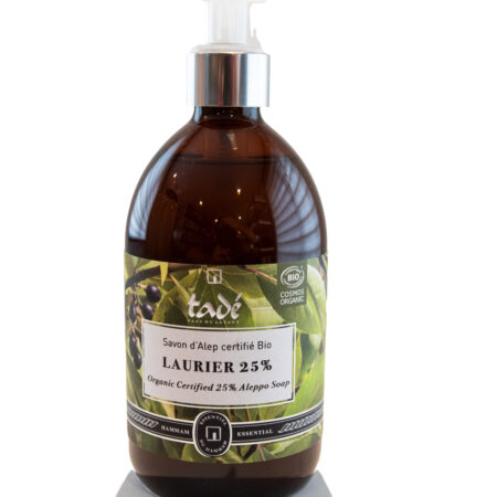 SAVON D'ALEP LIQUIDE 25% LAURIER · COSMOS ORG - 500ML