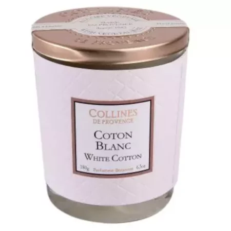 BOUGIE PARFUMÉE COTON BLANC - 180 GR