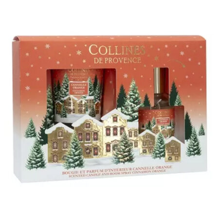COFFRET BOUGIE 75GR + PARFUM D'INTERIEUR CANNELLE ORANGE 50ML